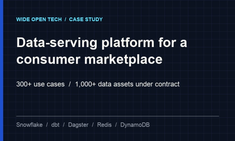 Wide Open Tech - Data-serving platform for a consumer marketplace