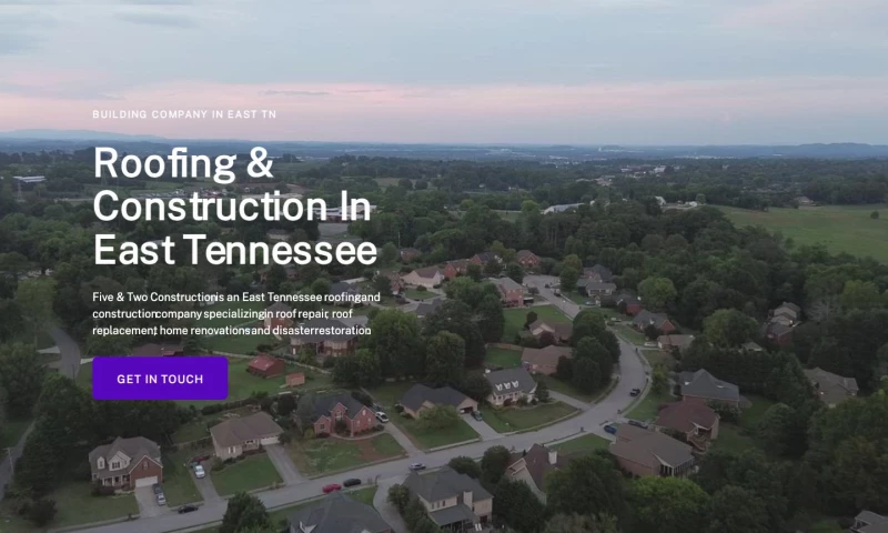 Forty-Second Street - Five & Two Construction — Webflow Website for an East Tennessee Roofing & Construction Company