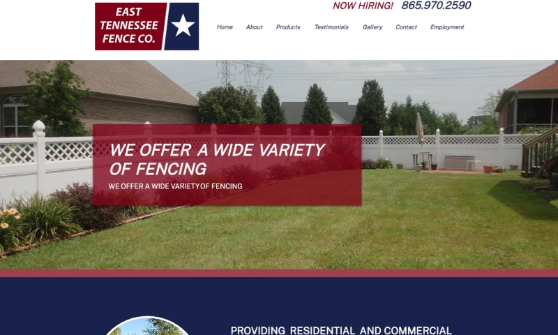 Forty-Second Street - East Tennessee Fence Co. — Webflow Website for a Maryville & Knoxville Fence Company