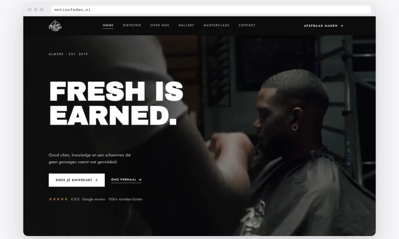 Creation01 - Faster barbershop website, booking flow intact