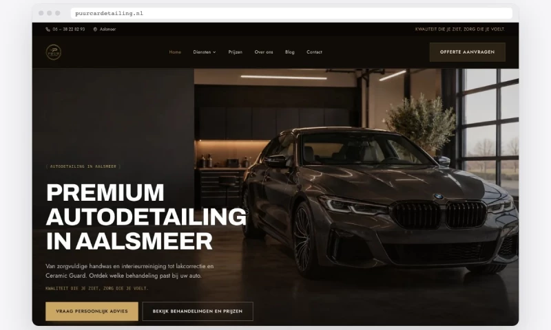 Creation01 - Premium website for a car detailing studio