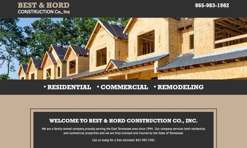 Forty-Second Street - Best & Hord Construction — Webflow Website for an East Tennessee Builder