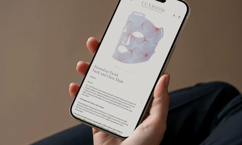 Create Next Design - Red light therapy shopify website