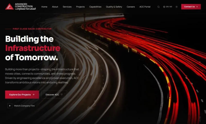 Whetstonez Technologies - Advanced Construction Company: Bilingual Corporate Website