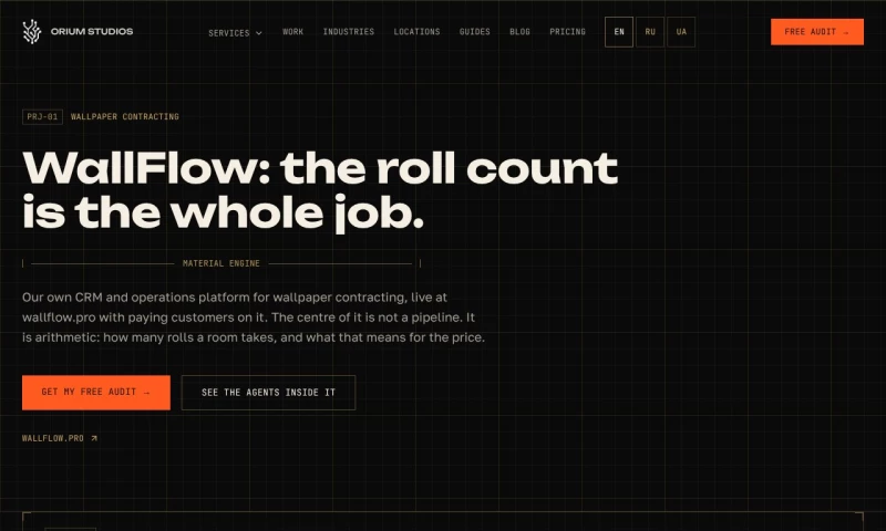 Orium Studios - WallFlow: CRM for wallpaper contractors
