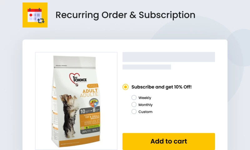Recurring Order & Subscription