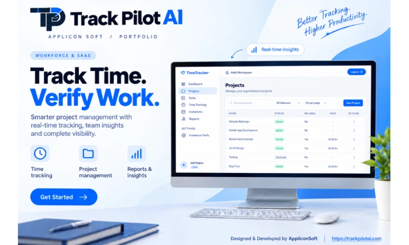 AppliconSoft LLC - Track Pilot AI | Time Tracking & Monitoring SaaS Platform