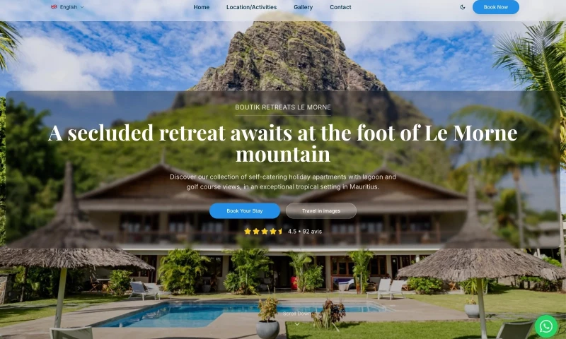 Quartz - Boutik Retreats: holiday rentals website