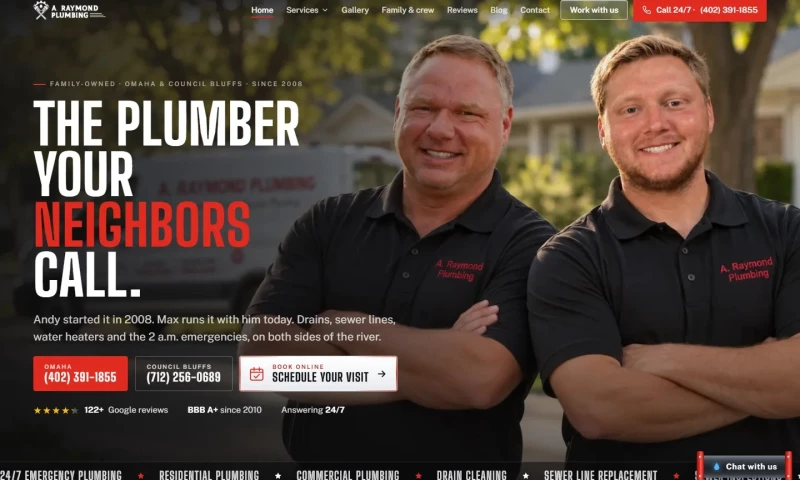 Next Genesis Sites - Website for A Raymond Plumbing