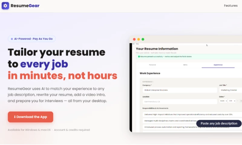 Samanvi Technologies - Resume Gear