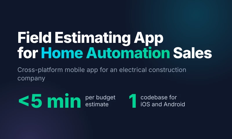 CodeBranch - Field Estimating App for Home Automation Sales