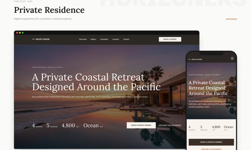 Horizoners Design Agency - Real Estate Website