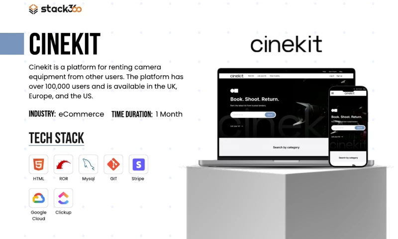 Stack360 - Cinekit: Peer-to-Peer Camera Gear Rental