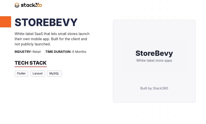 Stack360 - StoreBevy: White-Label Store App SaaS