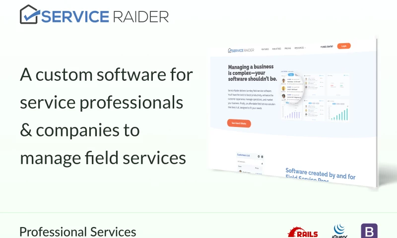 A custom software for service professionals & companies to manage field services