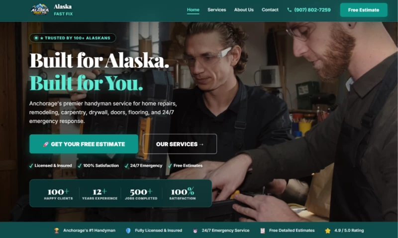 Embra Technologies - Website Development for Alaska Fast Fix Handyman