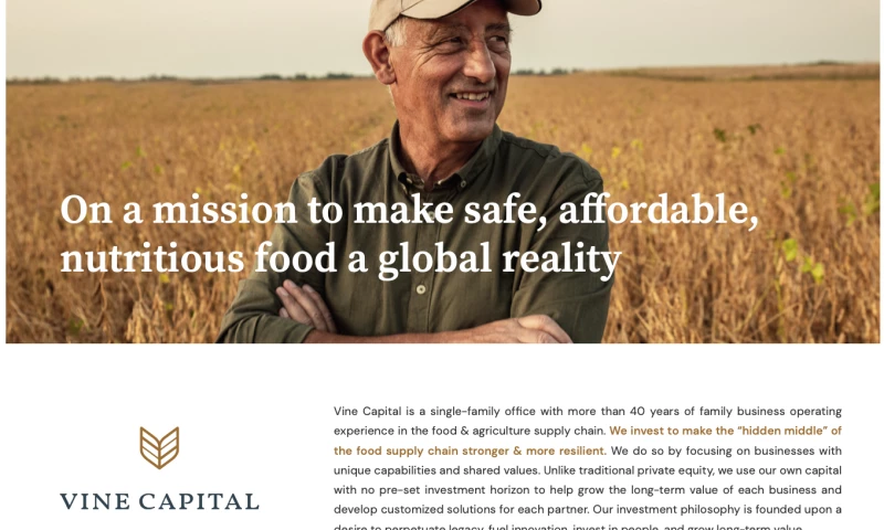 e10 - Vine Capital website design and development