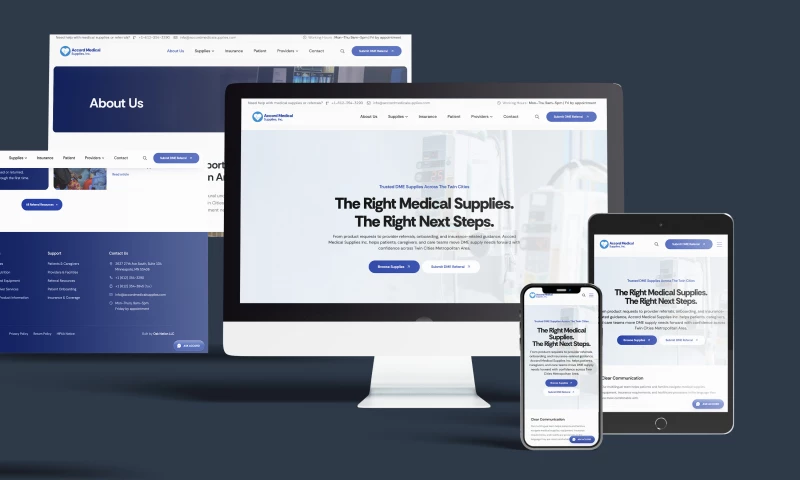 Oak Nation LLC. - Website for an established Minnesota medical supplier