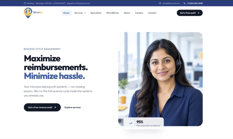 Orbital Technologies - BillMaxMD Website, Social Media & Digital Marketing