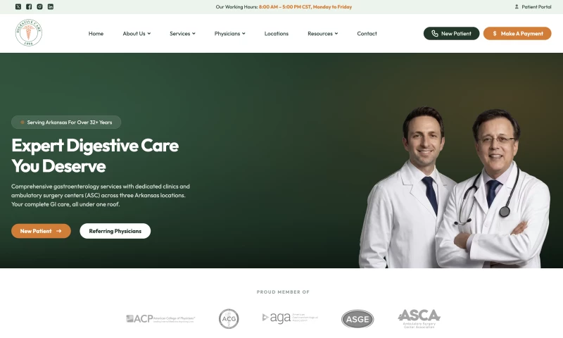 Orbital Technologies - Digestive Care Website, Social Media & Digital Marketing