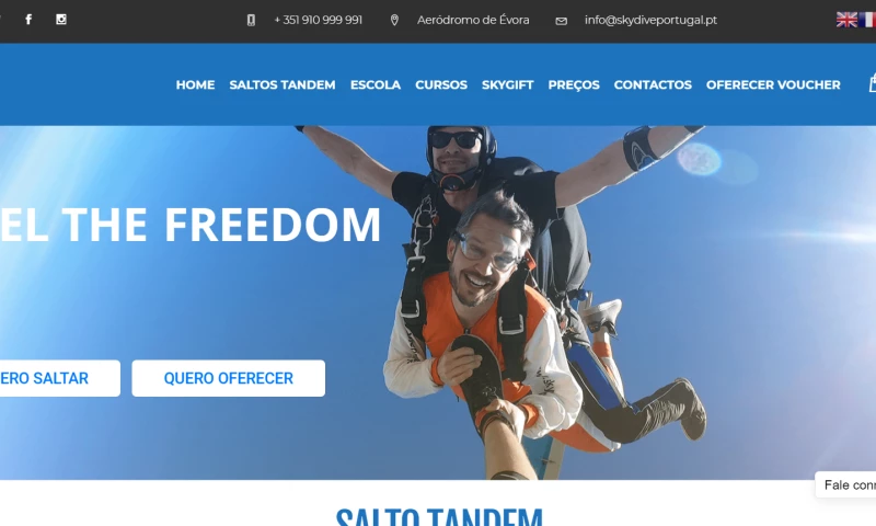 Skydiving company WooCommerce Website Development