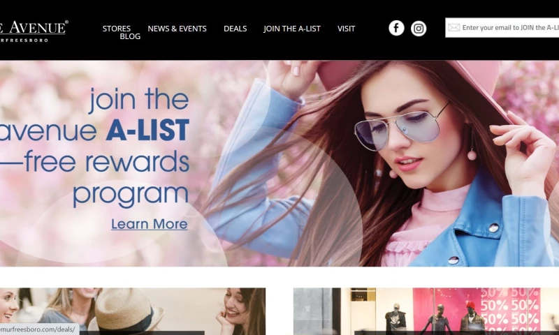 The Avenue Murfreesboro: Website Development