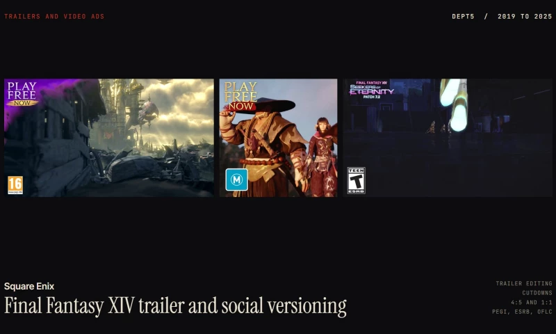 Dept5 - Final Fantasy XIV trailer and social versioning