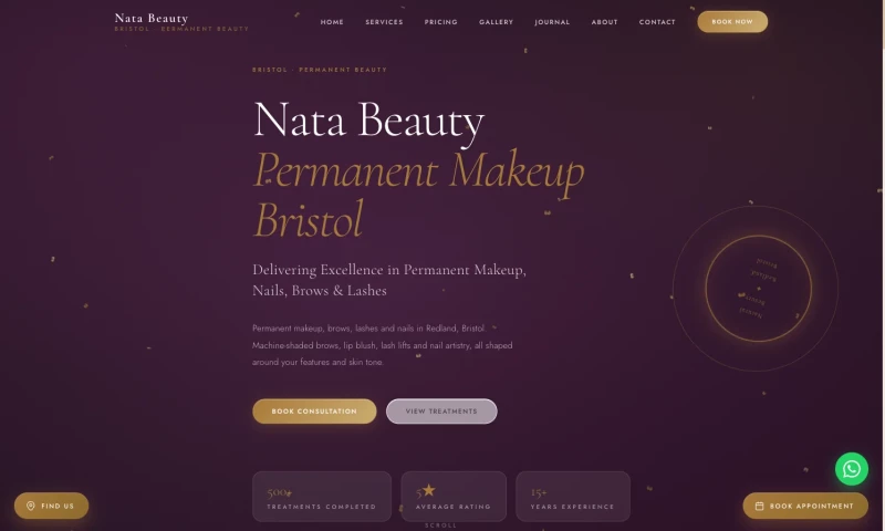 Aristral - Website and local SEO for a Bristol beauty clinic