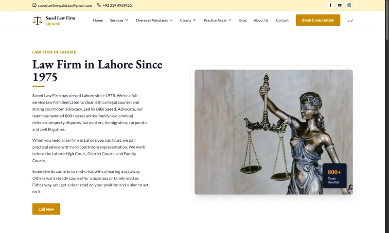 Aristral - Website, SEO and lead tracking for a law firm