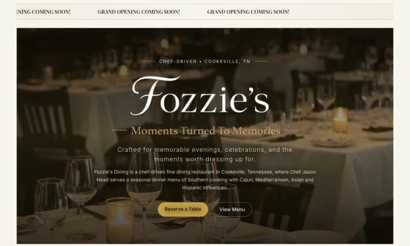 Luziq - Fozzie's Dining website