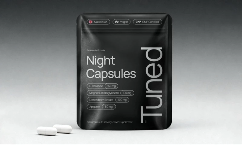 BEMAIN STUDIO - Tuned Sleep Supplement: Branding, Packaging & Website Design