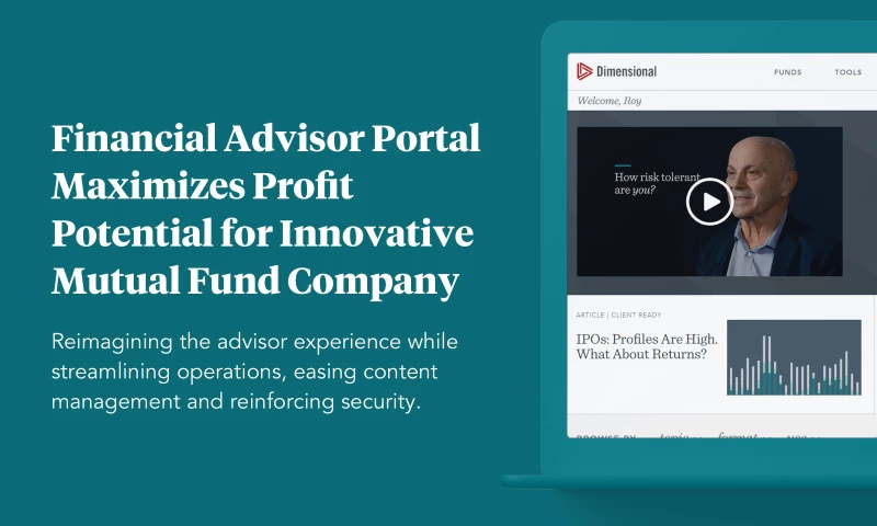Financial Advisor Portal for Dimensional Fund Advisors