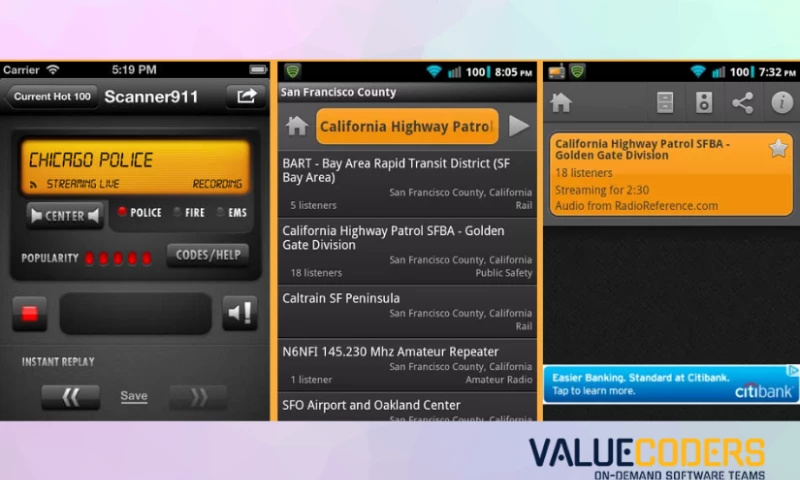 ValueCoders - Police Scanner App