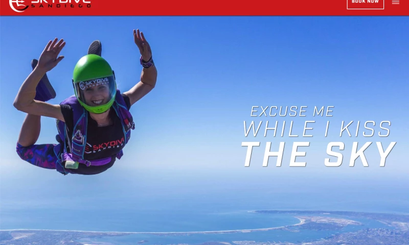 Skydiving Center Website Redesign