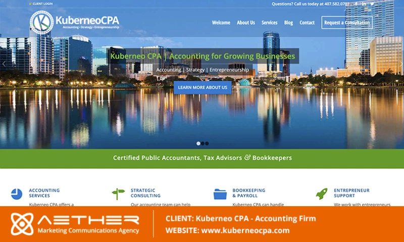 AETHER Marketing Communications - Kuberneo CPA: Accounting Firm in Orlando, Florida