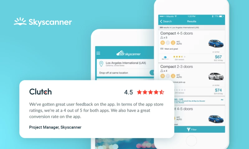 Skyscanner Cars - car rental mobile application for travellers