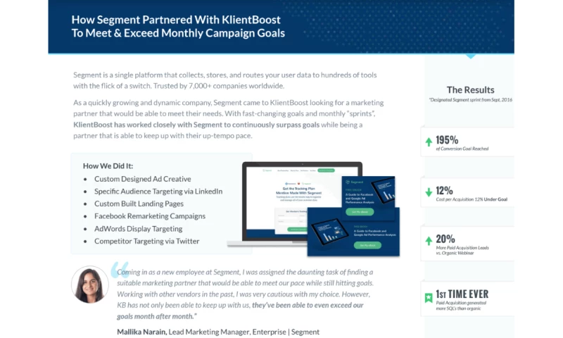 KlientBoost - Segment - Case Study