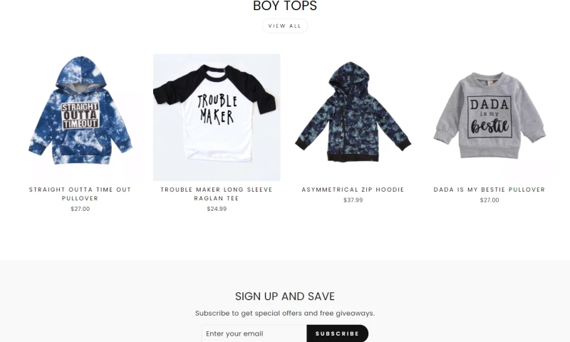 Lil Tot Shop's Shopify