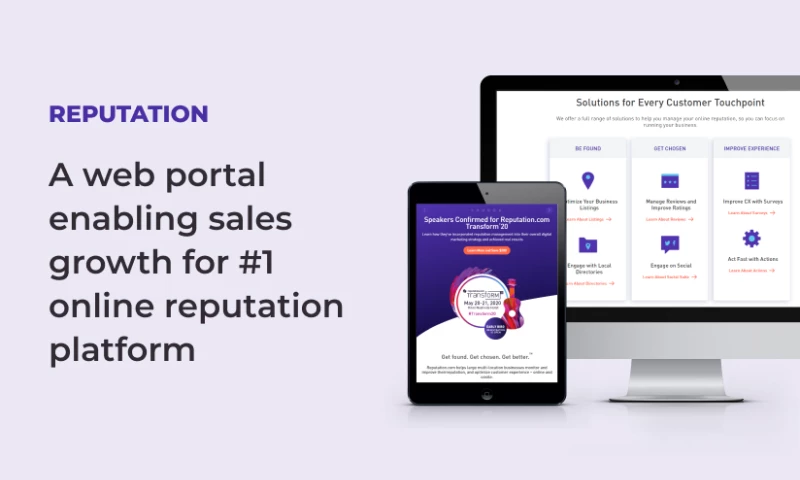 Reputation.com | Promo Website for Digital Marketing Tool