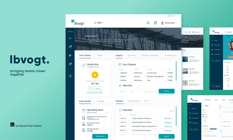 Massive Pixel Creation - ib vogt - tailor-made intranet solution