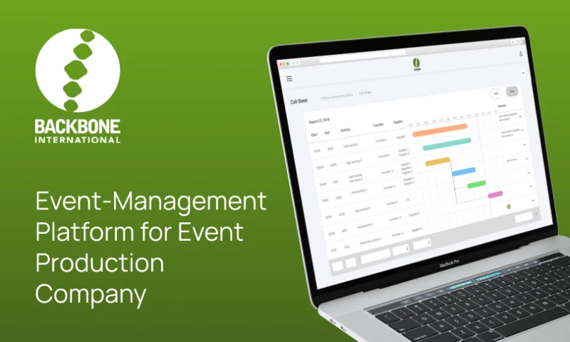 Custom Solution Development for Event Production Company| Backbone International