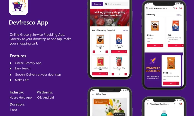 TecOrb Technologies - On Demand Grocery Delivery Application