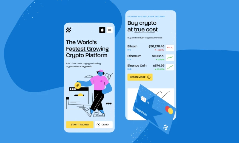 Clickable - Crypto Platform Mobile Page