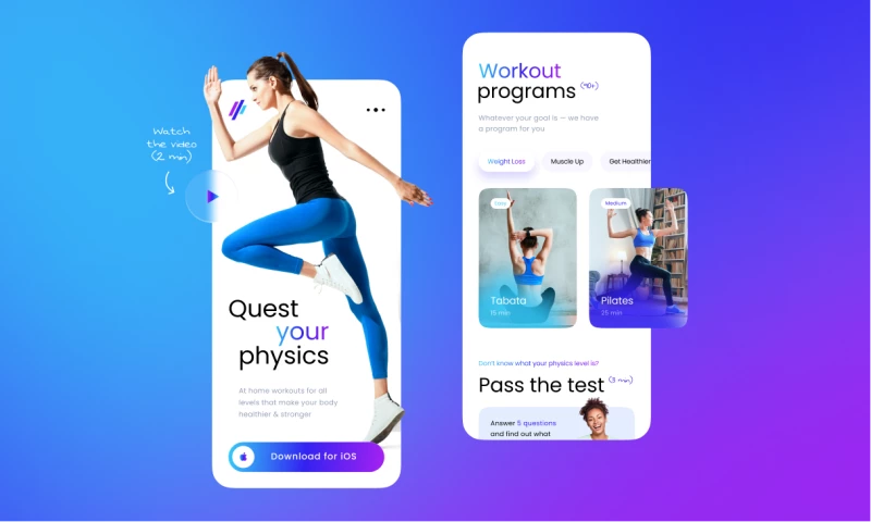 Clickable - Physiquest — Mobile Page Exploration