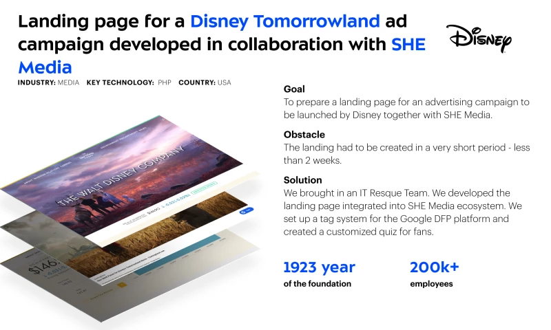 IT rescue team for Disney