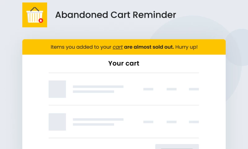 SpurIT - Abandoned Cart Reminder