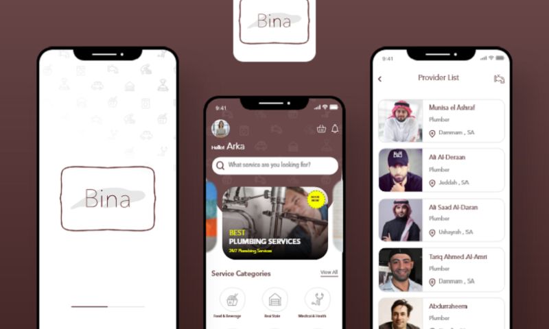 Arka Softwares - Bina App - On-demand Service App