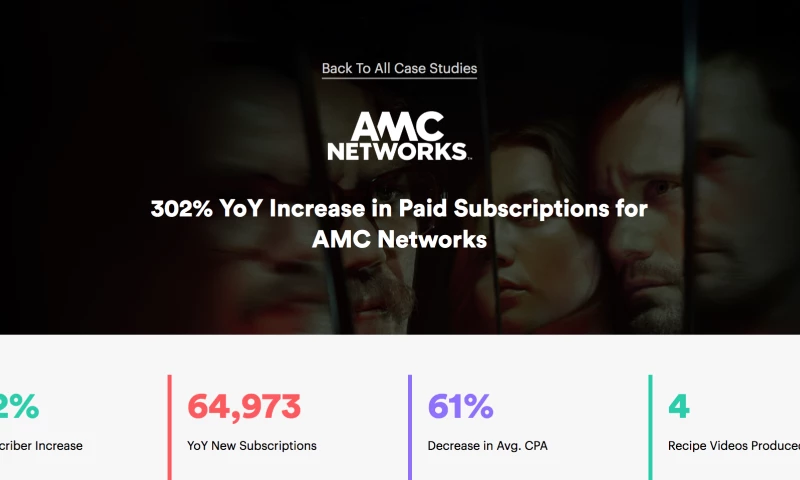 AdVenture Media Group - AMC Networks sees a 302% increase in paid subscriber YoY.