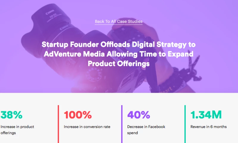 AdVenture Media Group - Startup Founder Offloads Digital Strategy to AdVenture Media Allowing Time to Expand Product Offerings