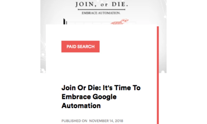 Join or Die: It's Time To Embrace Google Automation